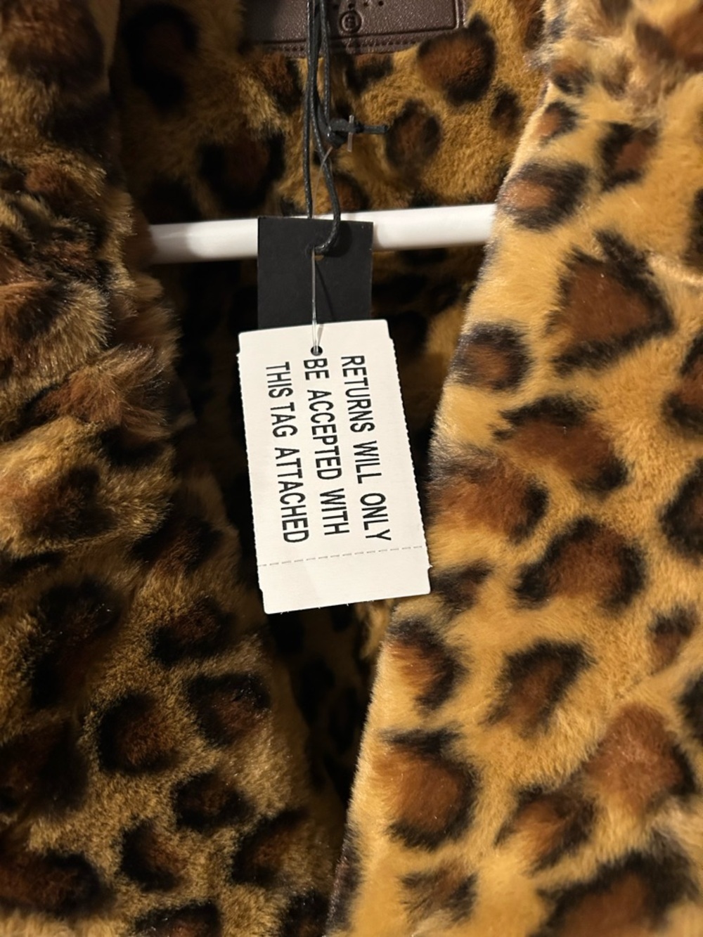 Blank NYC Leopard Print Faux Fur Jacket - Brown & Black - Picture 6 of 6